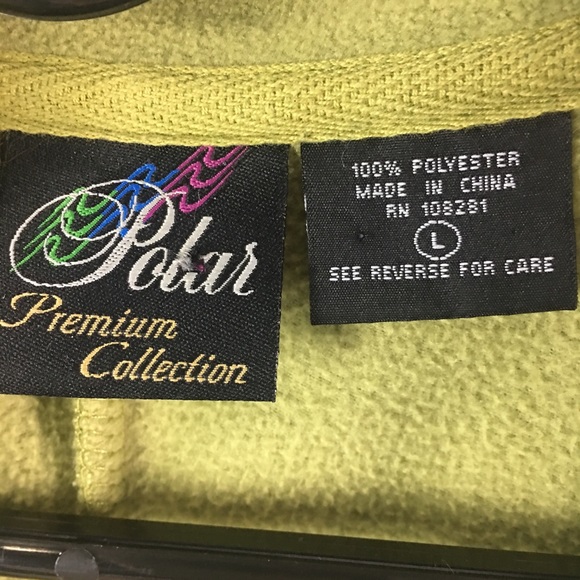 Polar Fleece Jacket Minnesota Up North Large Green - Picture 4 of 5